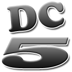The DC5 logo is inspired from the Dave Clark 5's private plane insignia (seen on the nose and tail).